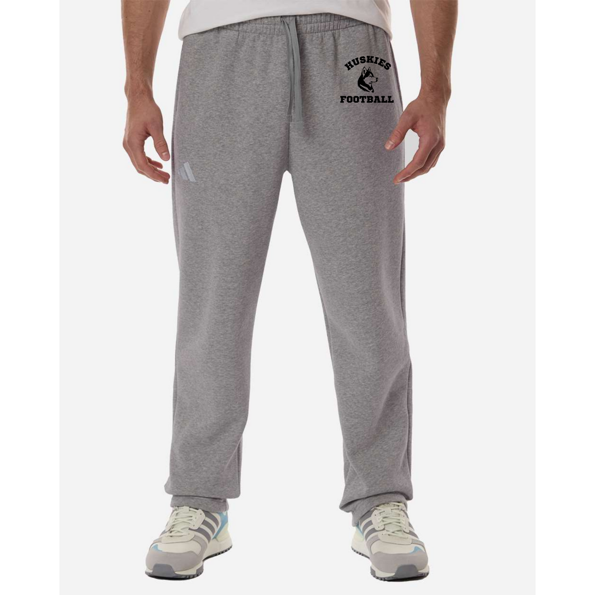 Huskies Football Black Adidas Fleece Sweatpants