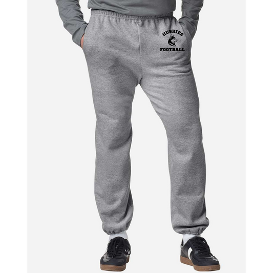 Huskies Football Black Heavy Blend™ Sweatpants Elastic Ankle