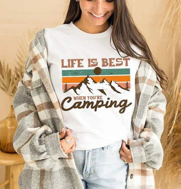 Life Is Best Camping Gildan Softstyle® T-Shirt White