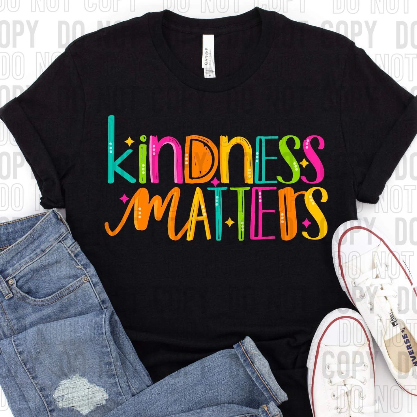 Kindness Matters Bella + Canvas Unisex Jersey T-Shirt Black