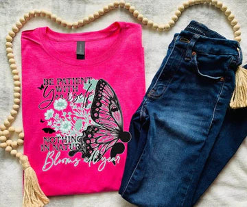 Be Patient With Yourself Gildan Softstyle® T-Shirt Light Heliconia