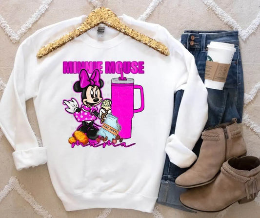 Mama MM Gildan Heavy Blend™ 50/50 Fleece Crew Light Pink or White