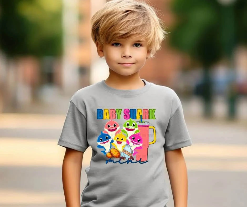 Mini Shark Gildan Softstyle® T-Shirt Sport Grey