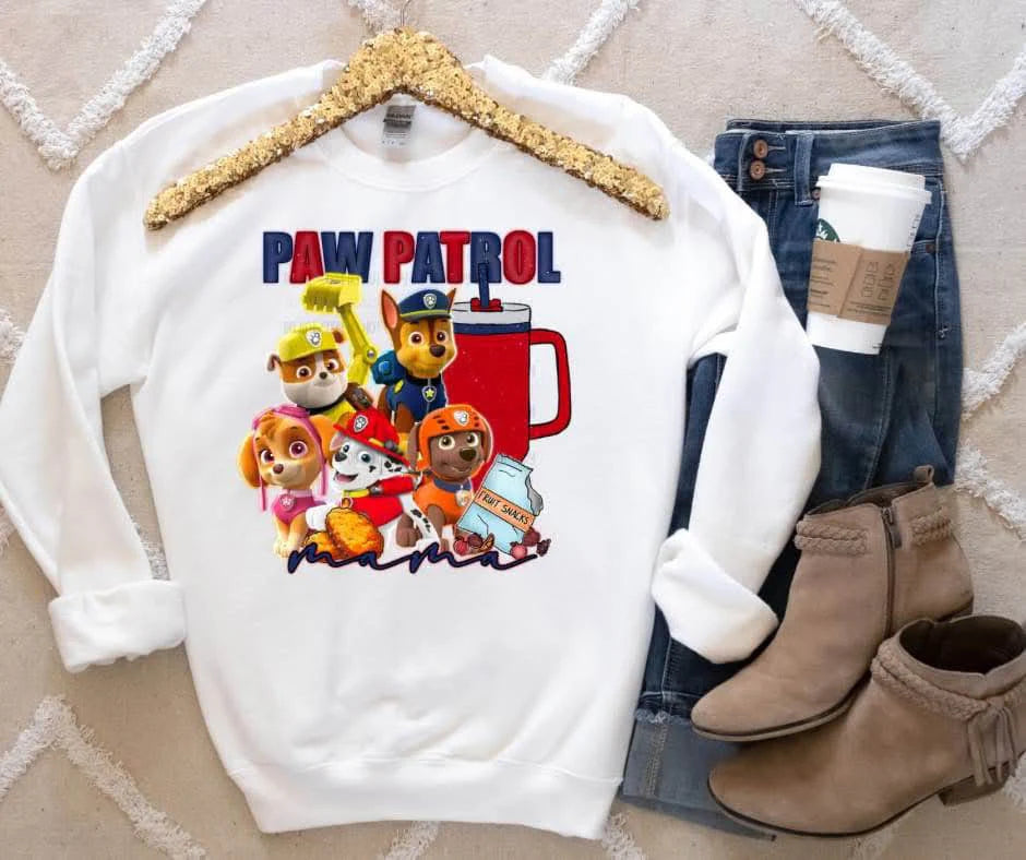 Mama Patrol Gildan Heavy Blend™ 50/50 Fleece Crew Sport Grey or White