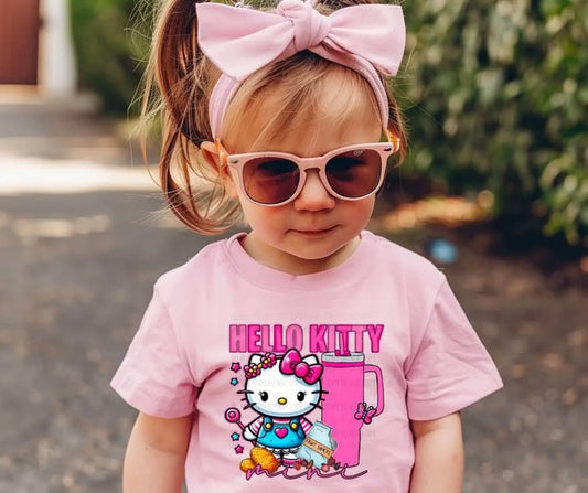 Mini Kitty Gildan Softstyle® T-Shirt Pink