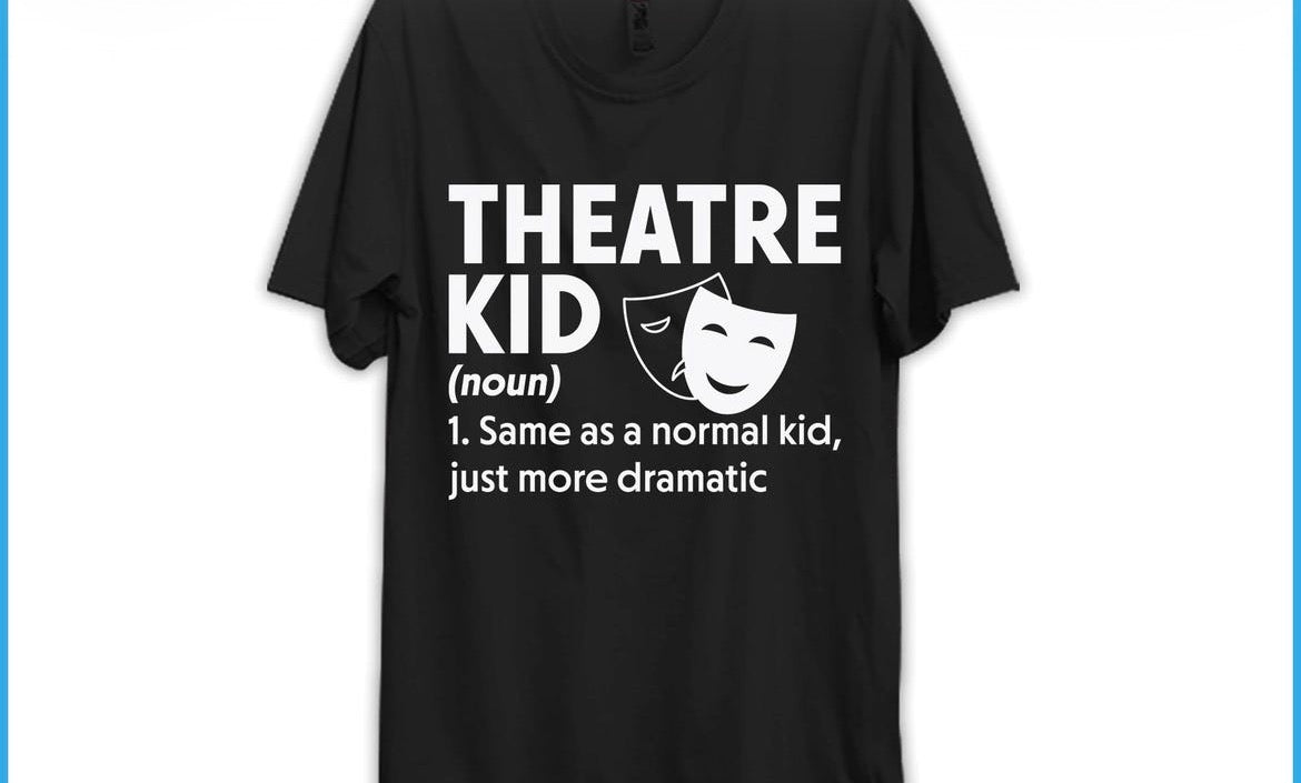 Theatre Kid Double Print Gildan Softstyle® T-Shirt White Black