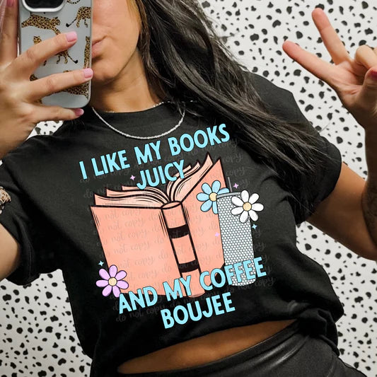 Books Juicy Coffee Boujee Gildan Softstyle® T-Shirt Black