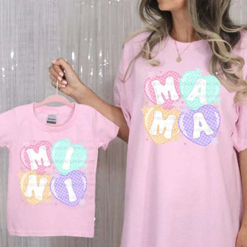 Mini and Mama Valentine Gildan Softstyle® T-Shirt Light Pink