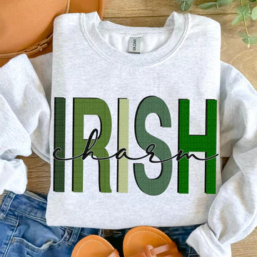 Irish Charm Gildan Unisex Heavy Blend™ Crewneck Sweatshirt Sport Grey
