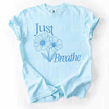 Just Breath Comfort Colors Adult Heavyweight T-Shirt Hydrangea