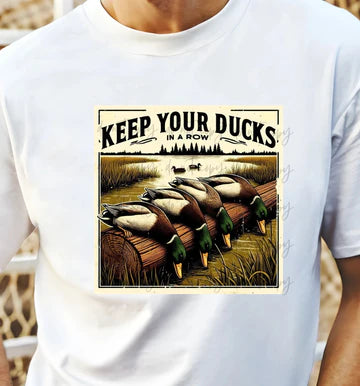 Keep Your Ducks In A Row Gildan Softstyle® T-Shirt White