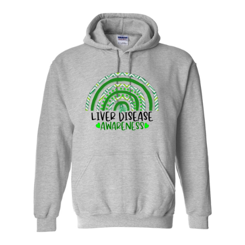 Liver Disease Rainbow Gildan Unisex Heavy Blend™ Hooded Sweatshirt