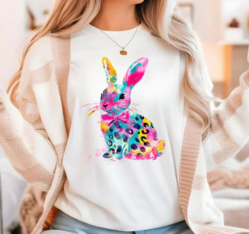 Leopard Bunny Gildan Softstyle® T-Shirt White