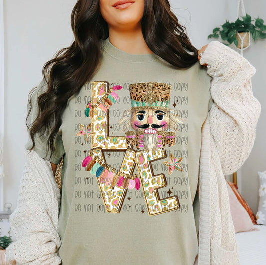 Love Leopard Nutcracker Unisex Garment-Dyed Heavyweight T-Shirt Sandstone