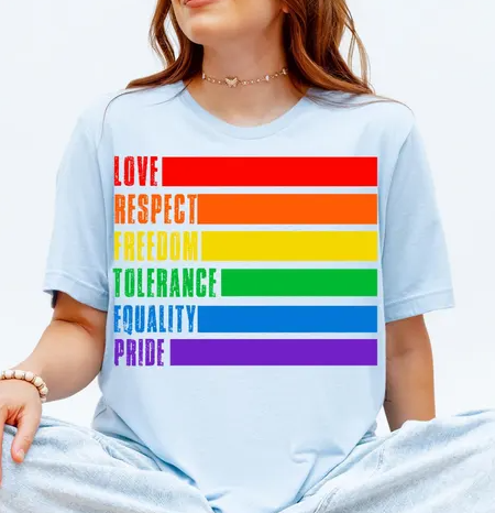 Love Respect Gildan Softstyle® T-Shirt Light Blue