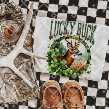 Lucky Buck Shamrocks Gildan Softstyle® T-Shirt White