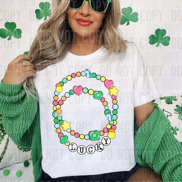Lucky Charm Bracelet Gildan Softstyle® T-Shirt White