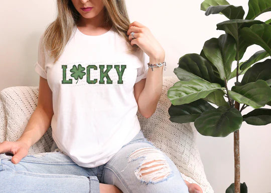 Lucky Clover Leaf Gildan Softstyle® T-Shirt White