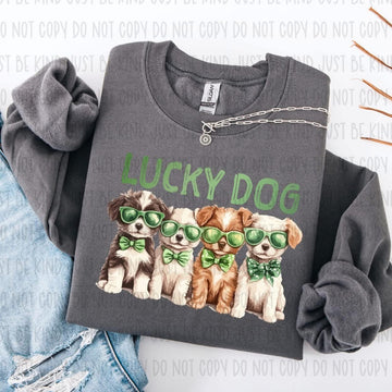 Lucky Dog Gildan Unisex Heavy Blend™ Crewneck Sweatshirt Charcoal