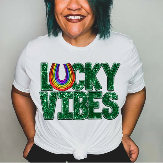 Lucky Vibes Rainbow Gildan Softstyle® T-Shirt White