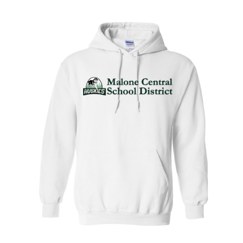 Malone CSD Horizontal Logo Unisex Heavy Blend™ Hooded Sweatshirt White