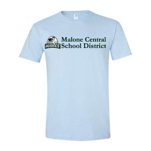 Malone CSD Horizontal Logo Gildan Softstyle® T-Shirt Light Blue