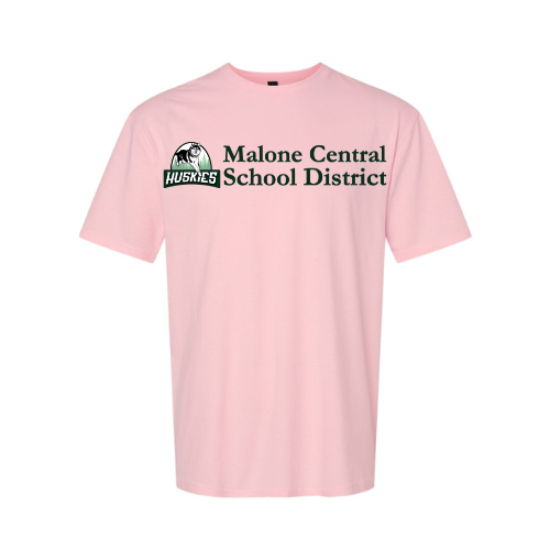 Malone CSD Horizontal Logo Gildan Softstyle® T-Shirt Light Pink