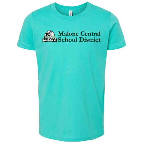Malone CSD Horizontal Logo Bella + Canvas Unisex Jersey Teal