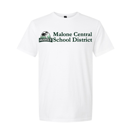 Malone CSD Horizontal Logo Gildan Softstyle® T-Shirt White