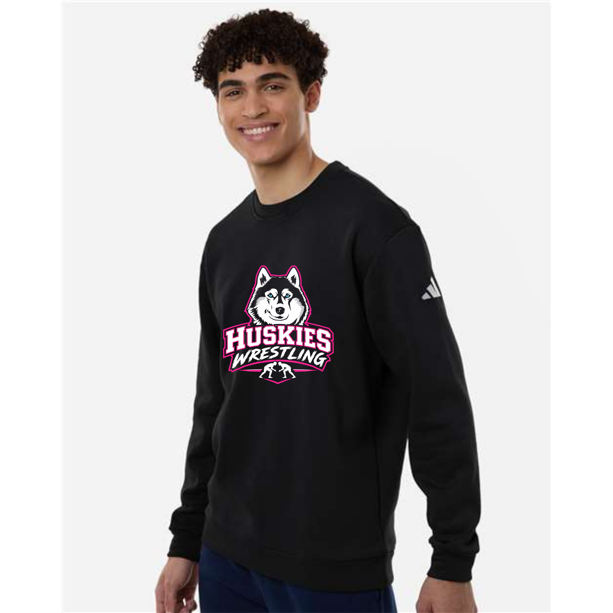 Malone Wrestling Pink Design Adidas Unisex Fleece Crewneck Sweatshirt ...
