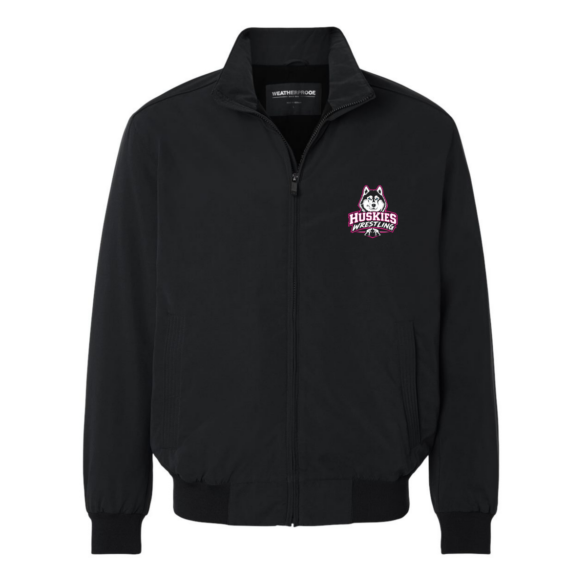 Malone Wrestling Pink Design Fleece Lined Microfiber Bomber Jacket