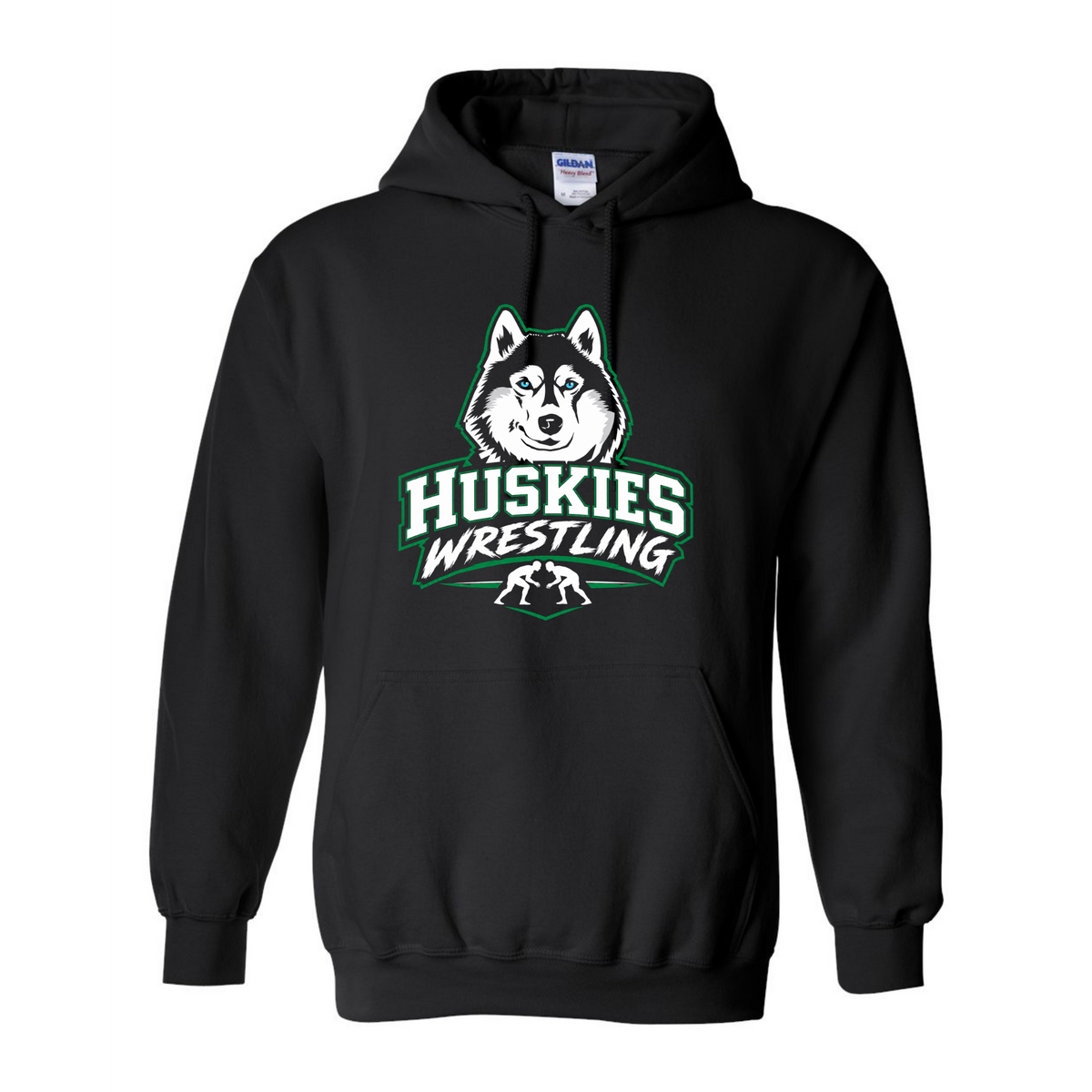 Malone Wrestling Green Design Gildan Unisex Heavy Blend™ Hooded Sweatshirt