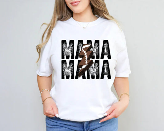 Mama Football Lightning Bolt Gildan Softstyle® T-Shirt White