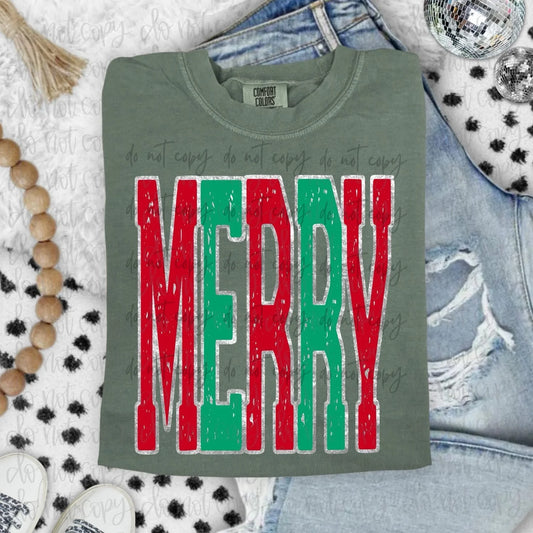 Merry Tall Comfort Colors Unisex Garment-Dyed Heavyweight T-Shirt Blue Spruce