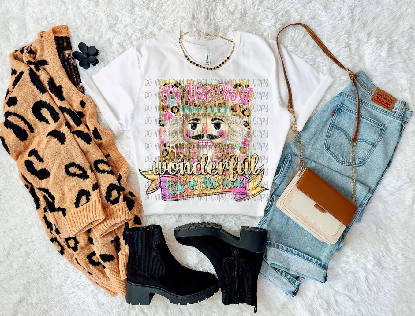 Most Wonderful Time Nutcracker Bella + Canvas Unisex Jersey White