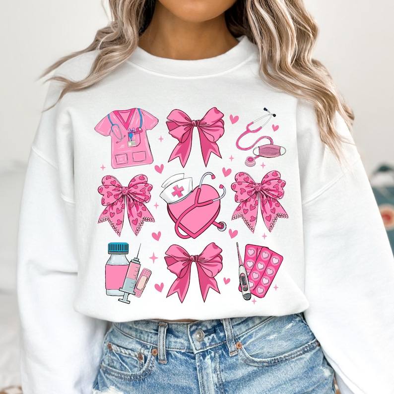 Nursing Love Gildan Heavy Blend™ 50/50 Fleece Crew White