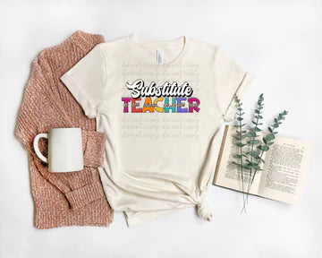 Substitute Teacher Bella + Canvas Unisex Jersey T-Shirt Natural