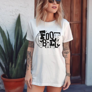 Football Black Print Gildan Softstyle® T-Shirt White