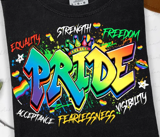 Pride Spray Paint Comfort Colors Adult Heavyweight T-Shirt Black