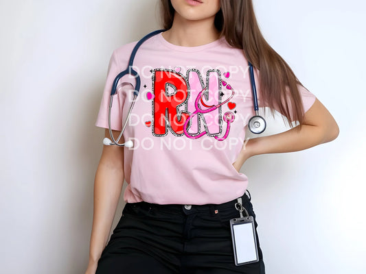 RN Valentines Day Gildan Softstyle® T-Shirt Light Pink