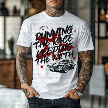 Running the Race Keeping the Faith Gildan Softstyle® T-Shirt White
