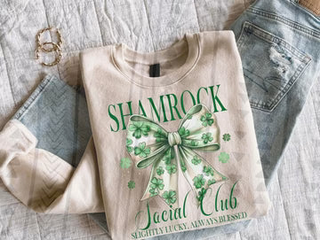 Shamrock Social Club Bow Gildan Unisex Heavy Blend™ Crewneck Sweatshirt Sand