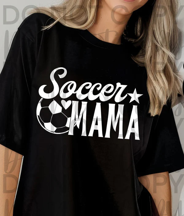 Soccer Mama With Heart Gildan Softstyle® T-Shirt Black