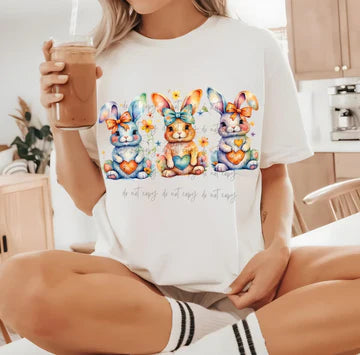 Spring Bunny Trio Gildan Softstyle® T-Shirt White