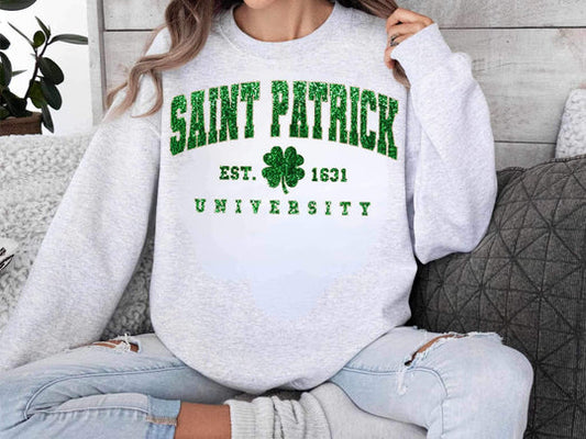 St. Patrick University Gildan Heavy Blend™ 50/50 Fleece Crew Ash