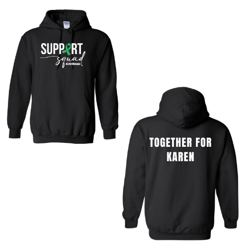 Support Squad White Text Double Print Gildan Unisex Heavy Blend™ Hooded Sweatshirt