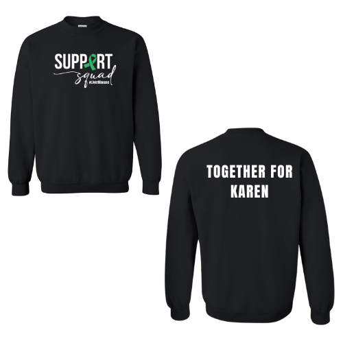 Support Squad White Text Double Print Gildan Heavy Blend™ 50/50 Fleece Crew
