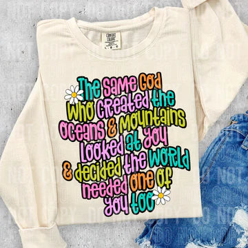 The Same God Comfort Colors Adult Heavyweight RS Long-Sleeve Ivory