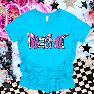 Teacher Bella + Canvas Unisex Jersey T-Shirt Aqua