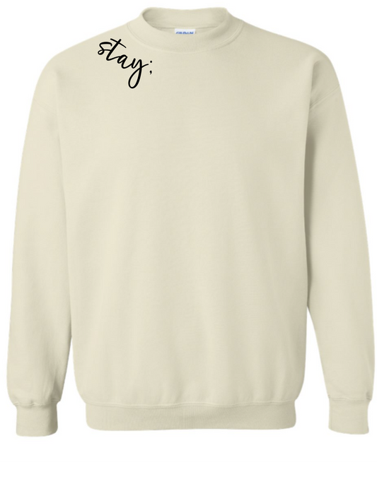 Stay Collar Gildan Heavy Blend™ 50/50 Fleece Crew Sand